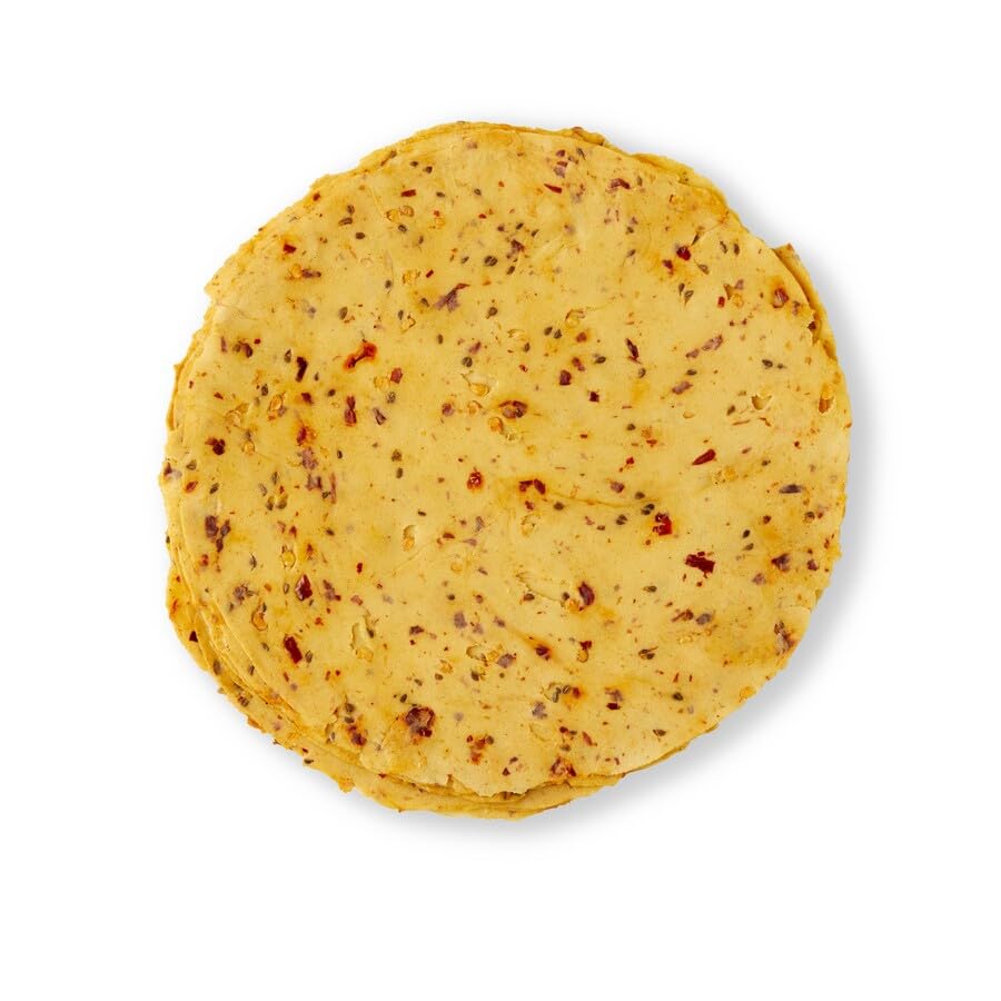 Image of Ganesh Chana Masala Papad 250g | 7 Inch Masala Pappad | Red Chilli, Ajwain, Asafoetida, No Artificial Colour, No Preservatives