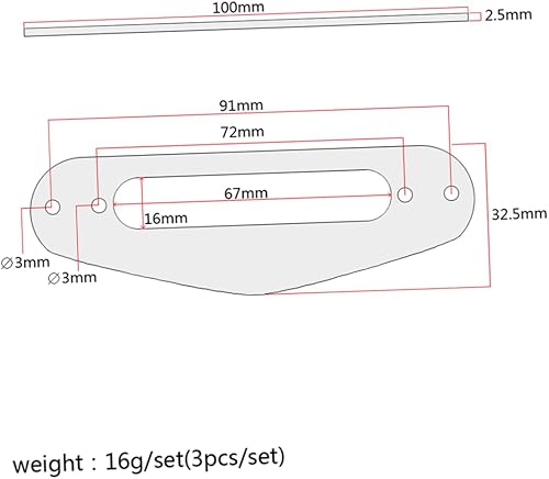Miniatura 8 de VICASKY 3 unids Gb405f Guitarra Pickup Frame Anillo de montaje Verde Humbucker Anillos para Guitarras Single Coil Pickup Accesorio