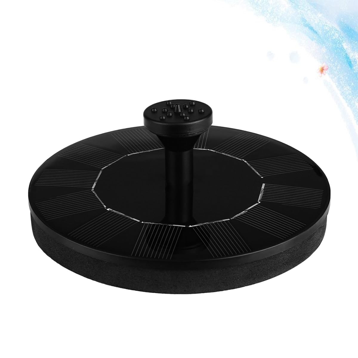 Alasum Solar Floating Fountain – 1W Monocrystalline Panel, 30-40cm Spray Height, For Bird Bath & Small Ponds