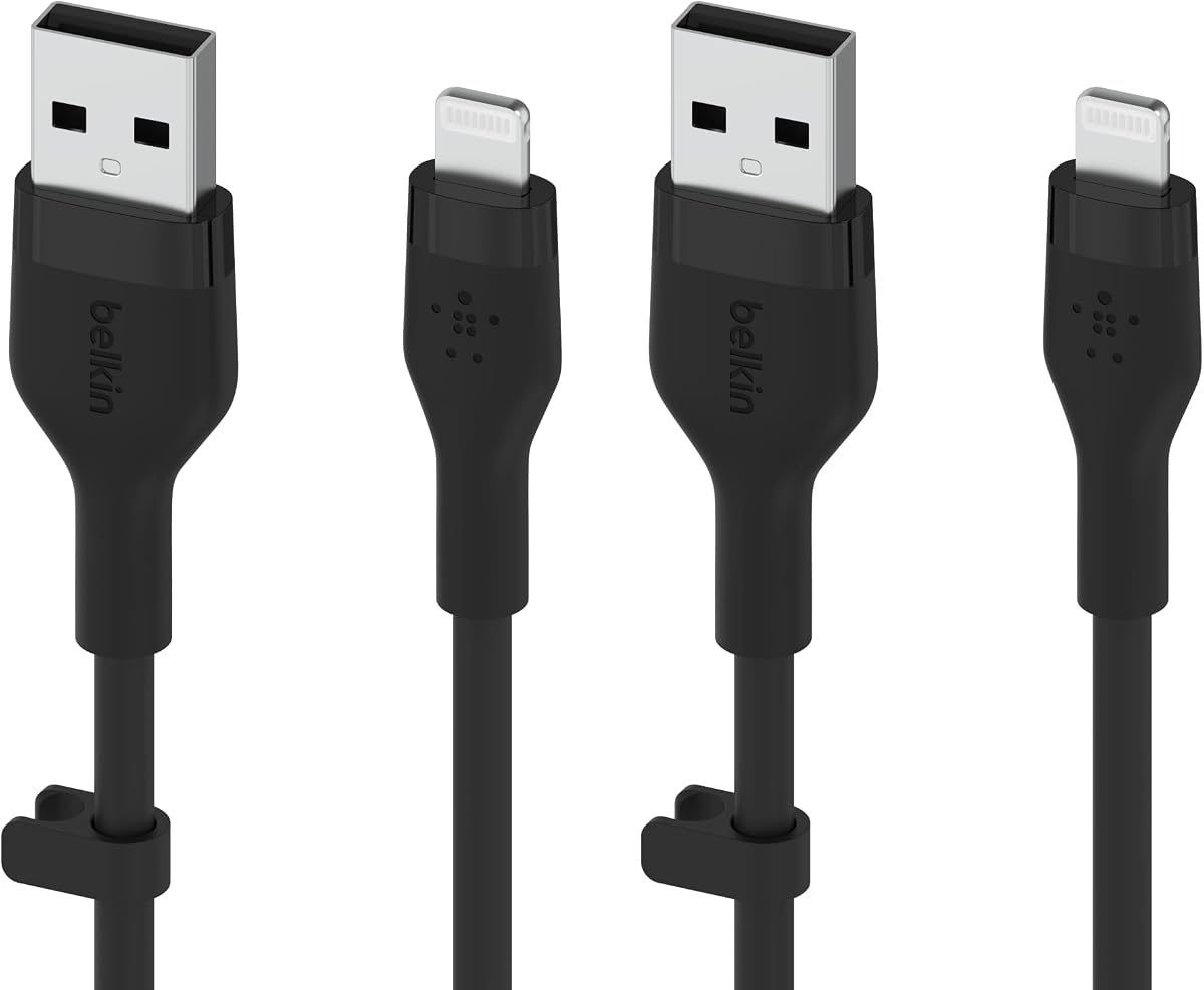 USB A to Lightning Cable 2 Pack, 9.9ft Fast iPhone Charger Cord | MFi Certified, iPhone 14/13/12/11 & earlier, iPad, AirPods, sync and charge cord, Apple CarPlay, USB-A charging cable