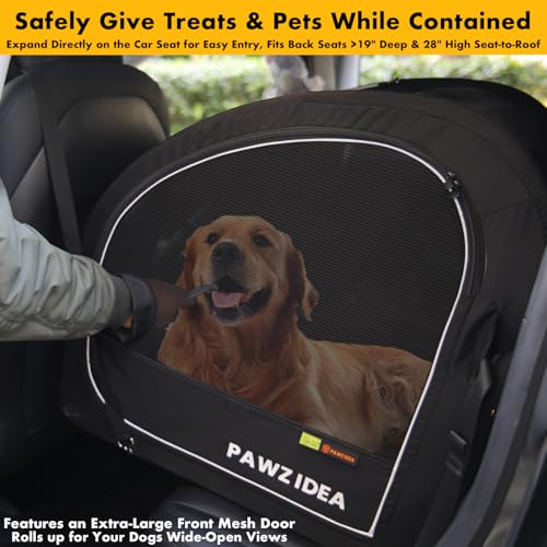 PAWZIDEA Dog Stroller for Large Dogs, Pet Stroller with Detachable Carrier for Portable Dog Crate for Car Seat, Foldable Dogs Jogger Strollers, All Terrain 9” Wheels, Adjustable Handle, Storage Bag