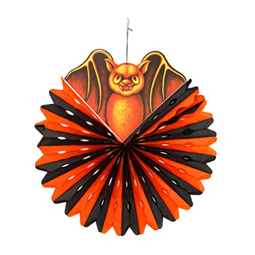 NUOBESTY Abanico De Papel Redondo Decoración De Fiesta De Halloween Ventiladores De Techo Ventiladores De Decoración De Fiesta Ventilador De Techo De Papel Bebé Colgante Dibujos Animados