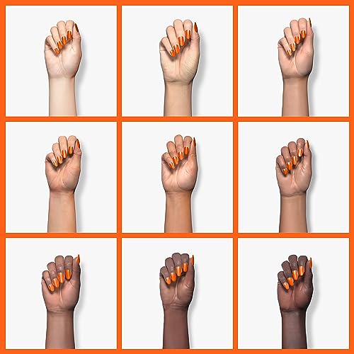 Image of Beetles Orange Gel Polish - 1pc 15ml Bright Peach Coral Orange Gel Polish Color Soak Off UV LED Nail Lamp 15ml Gift for Women Vibrant Tangerine