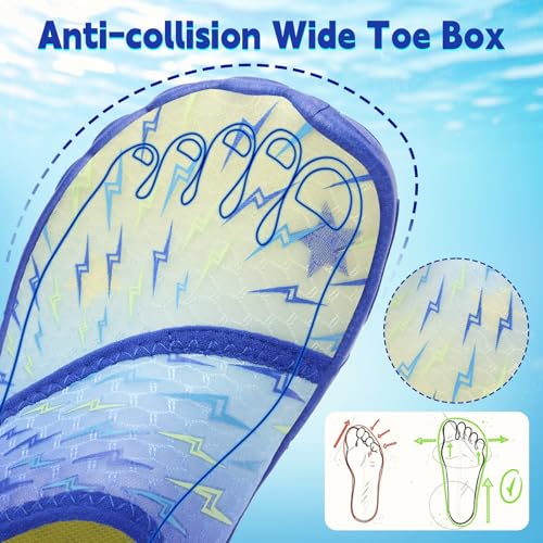 Image of Kids Water Shoes Boys Girls - Wide Toe Box Quick Dry Barefoot Shoes Breathable Non Slip Aqua Athletic Sneakers for Swim Beach Pool Kayak Hiking Sand Walking Travel Essentials (Little Kid /Big Kid)
