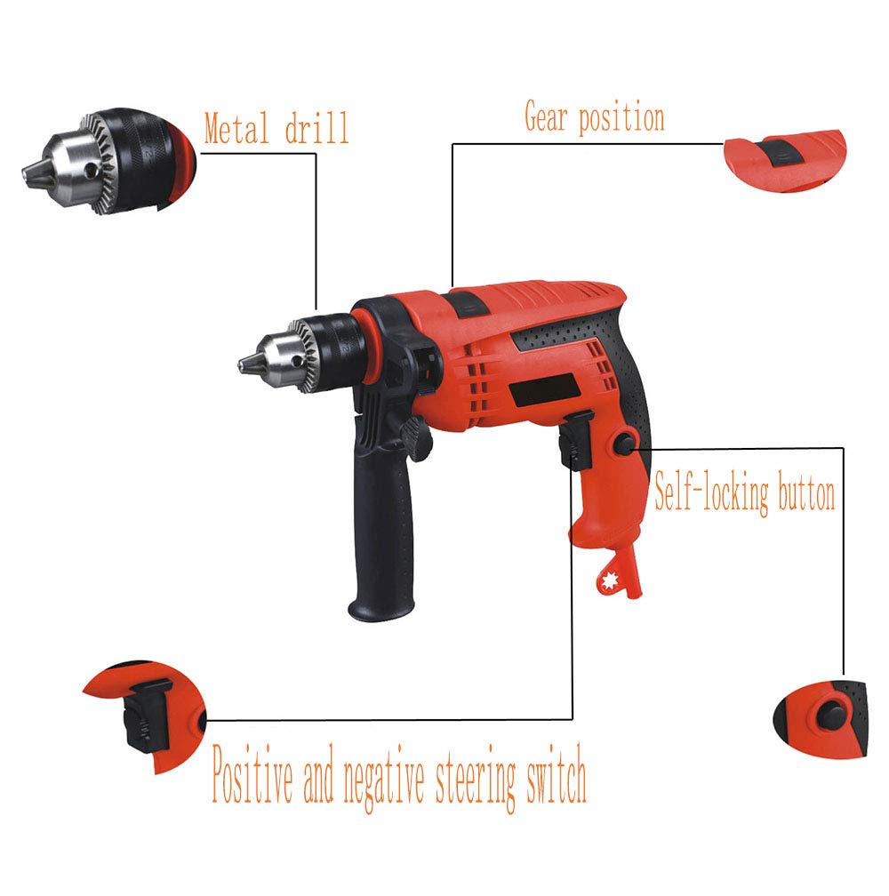 Standard Europeo Trapano Elettrico Trapano a Mano Standard Britannico 220v Trapano a velocità variabile Trapano 3100 Giri / 13mm mandrino