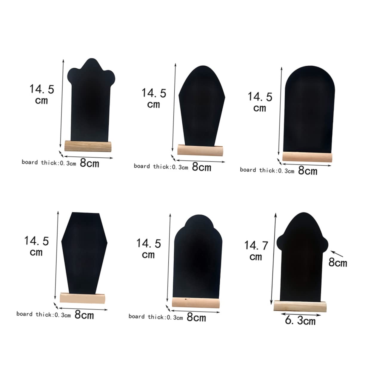 OFFSCH Tombs You Can Write on 3pcs Chalk Blackboards Desktop Decor Easter Decorations Reusable Boards