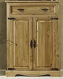 vertiko kiefer antik - schöner Vertiko mit 2 verstellbaren Fachböden hinter den Türen, 1 Schublade - der Vertiko vereint Funktionalität mit rustikalem Landhausstil. Er ist komplett aus Kiefer massiv gefertigt und seine Oberflächen sind antik gewachst, so dass das Holz besonders pflegeleicht ist und seine natürliche Maserung besonders gut zum Vorschein kommt.