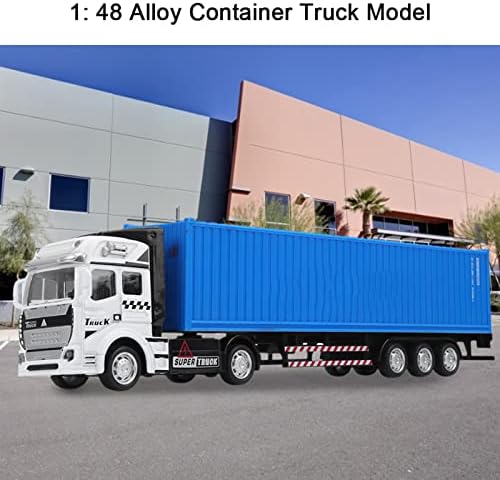 Miniatura 2 de Juguete de camión contenedor, 1 48 Contenedor de aleación Camión Modelo de juguete Altamente Simulación Niños Coche Juguetes Vehículo para Niños