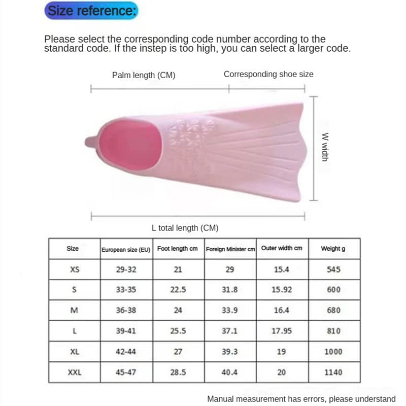 Trainingsschwimmflossen Bunte Kurze Flossen, die Split-Meerjungfrau-Flossen for Erwachsene leichte Tauchzubehör-Freestyle-Schwimmausrüstung Schwimmen