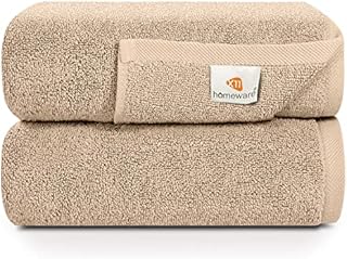 Bath Towels Set of 2, 600gsm Egyptian Cotton Towel Set, 75 X 145 cm, Hotel Quality (Blue)