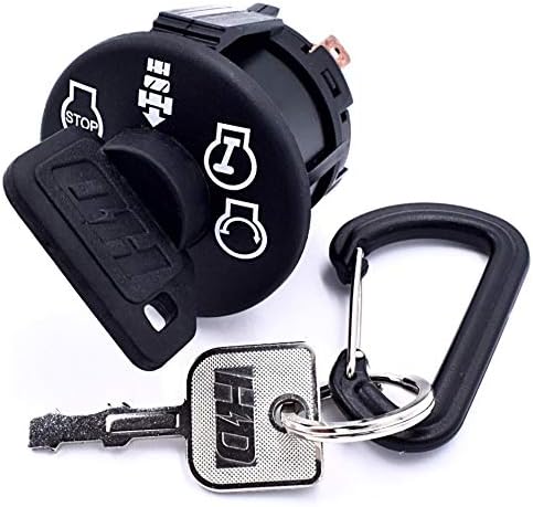 HD Switch Starter Ignition Key Switch Replaces AYP, Husqvarna, Craftsman, Sears, Poulan Lawn Mower Rider 193350, 532193350 with 2 Keys & Free Carabiner