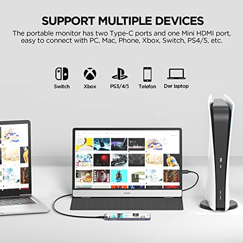 KOORUI Monitor Portatile 15,6 Pollici, 1080P FHD