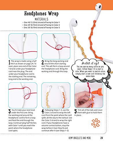 Hemp Bracelets and More: Easy Instructions for More Than 20 Designs (Design Originals) Step-by-Step Instructions for Knotting and Braiding to Create Stylish Handmade Jewelry with Natural Hemp Cord - Image 4