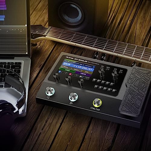 Image of VALETON Multi Effects Processor Pedal Guitar Bass Amp Modeling IR Cabinets Simulation Multi-Effects with Expression Pedal FX Loop MIDI I /O Stereo OTG USB Audio Interface GP-200JR