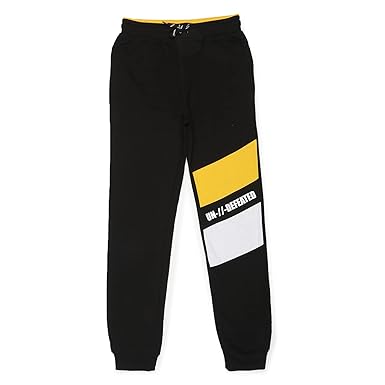 Alan Jones Clothing Boys Color Blocked Cotton Joggers Track Pant