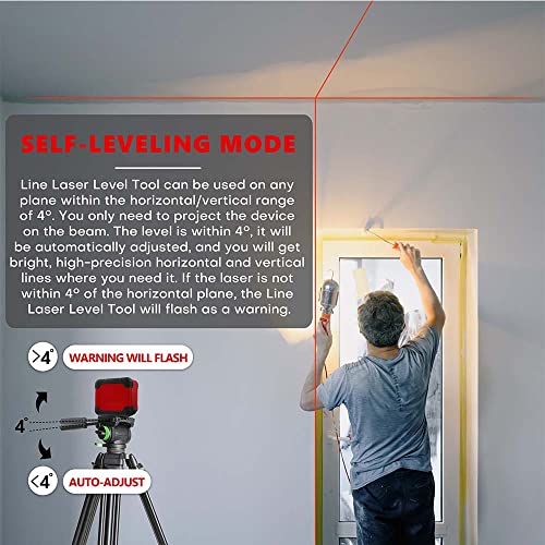 YIYITOOLS-Line-Laser-Level-Tools-50ft-RED-Self-Fit-for-home-renovations-or-other-DIY-projects-SN011R
