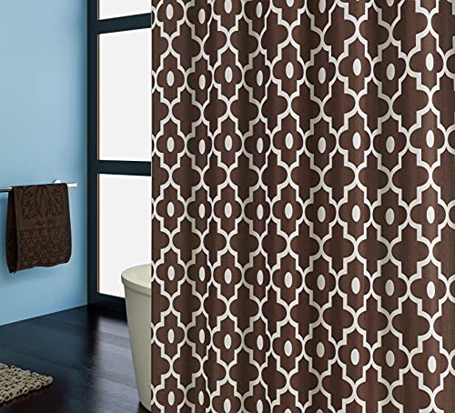 image for Biscaynebay Textured Fabric Shower Curtains 72 Inches by 72 Inches, Br