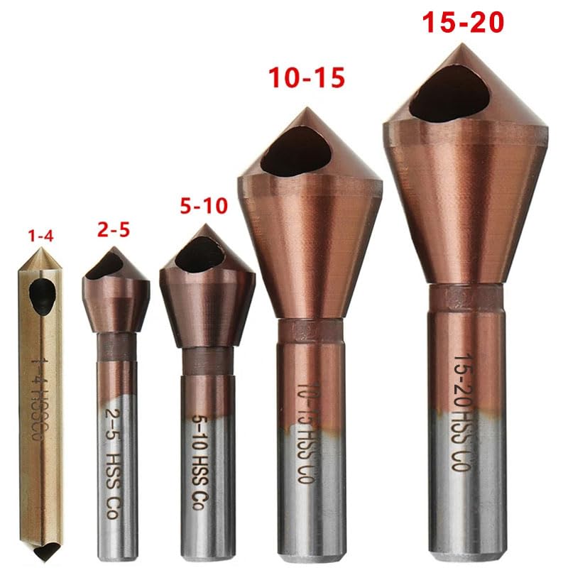 1pc HSS-Co M35 Punta Da Trapano Svasatore 1-4/2-5/5-10/10-15mm/15-20mm Metallo Conico Sega A Tazza 90 Gradi Sbavatura Smusso Taglierina(15-20mm)