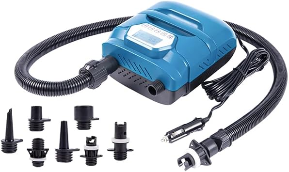 iDili Portable Inflatable Pump High Pressure 20PSI Car Electric Air Pump SUP Boat Paddle Board LED Display Inflation Machine