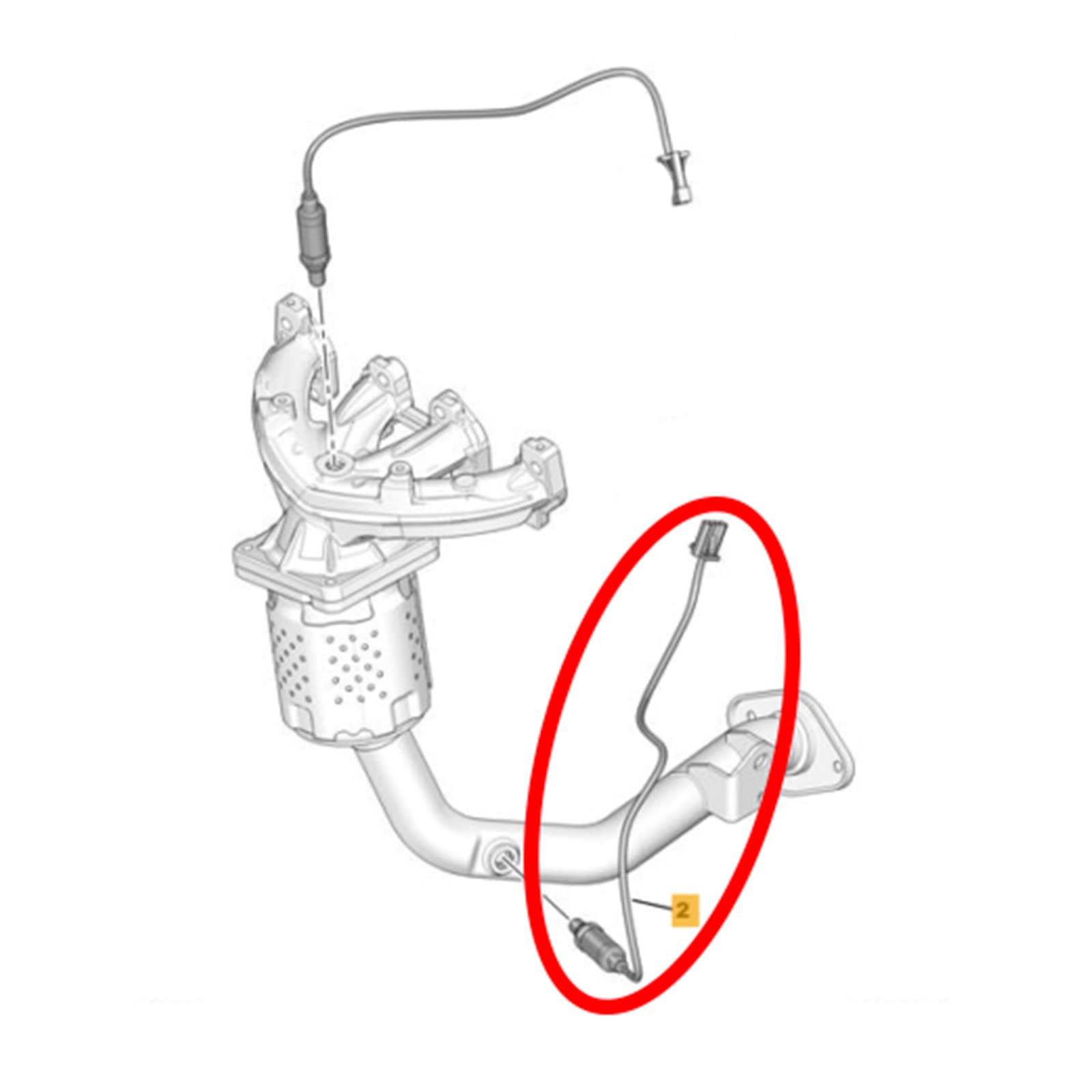 Partsline Sonde lambda M18x1.5 pour Partner, Berlingo, 206, 207, C3, C2, 307, MINI One Cooper R55 R56 après catalyseur – équivalent à 1618V3, 11787548961