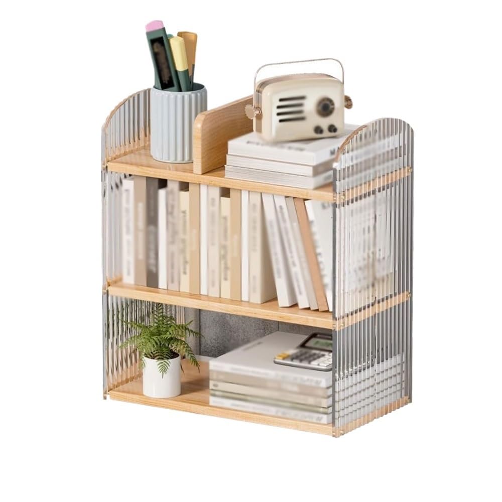 Bibliothèque de bureau avec déflecteur pour stopper le désordre