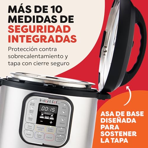 Miniatura 6 de Instant Pot Duo Olla Inteligente 7 En 1, Olla A Presión, De Cocción Lenta, Arrocera, Sartén, Yogurtera, Vaporera Y Calentador De Alimentos - 3l, Acero Inoxidable