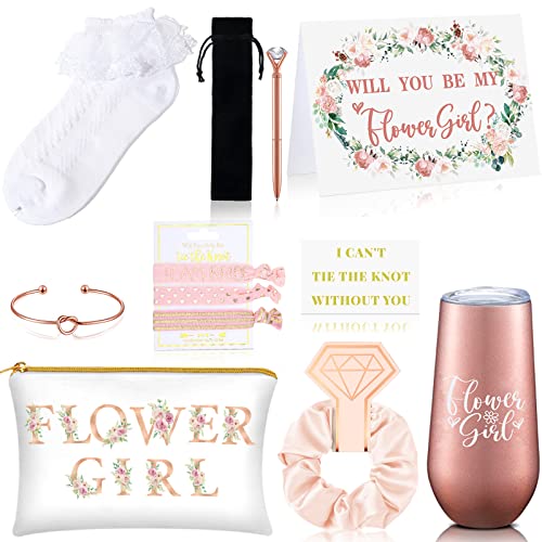 Yexiya 13 Pcs Bridesmaid Proposal Gift Box Set, Pink