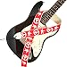 Ace Guitar Strap Vintage Style Peace Doves Design Red and White