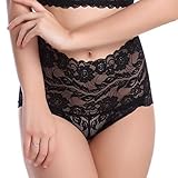 Zuku Life Women's Lace High-Waisted Soothing Underwear Panty Black LL