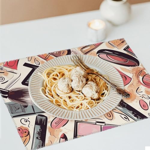 Sets de table pour salle à manger motif maquillage décoration intérieur