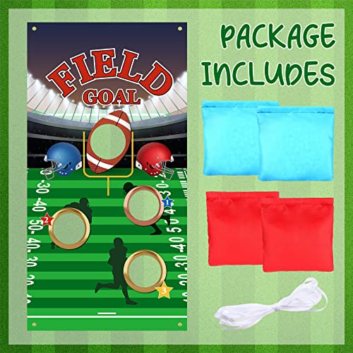 Football Toss Game With 4 Bean Bags, Football Game Football Target With Bean Bag Toss For Indoors And Outdoors, School Events, Birthday Sports Themed Party Supplies Decorations #TOP3