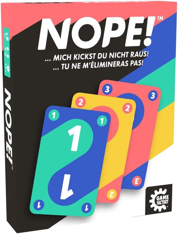 Game Factory 646250 Nope Das Refreshing Other Card Game, German Edition for 2 to 6 Players, Mich kickst du Nicht Raus [German Language]
