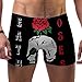 Produktbild Lorvies Death of Roses Herren Badehose mit Totenkopf-Motiv, kurz, quadratische Beine, schnell trocknend, Größe S Gr. M, Multi
