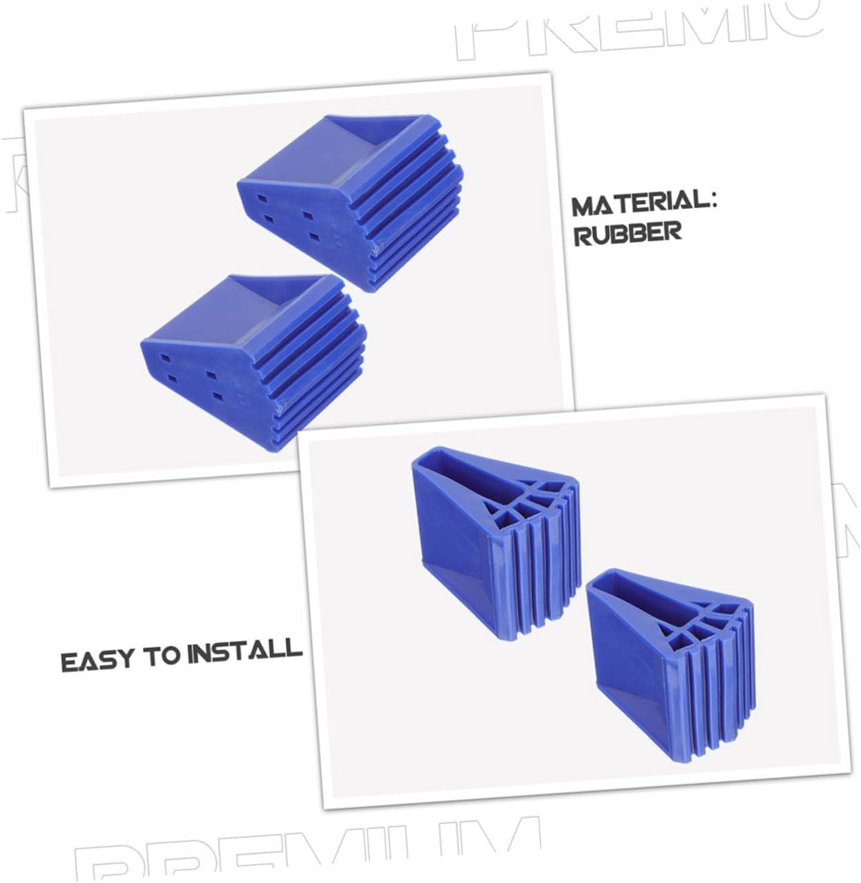 Tofficu 8pcs Non-Slip Ladder Feet Pads Replacement Covers for Ladder Legs Heavy Duty Rubber Step Feet Covers Slip Protection Mats Blue