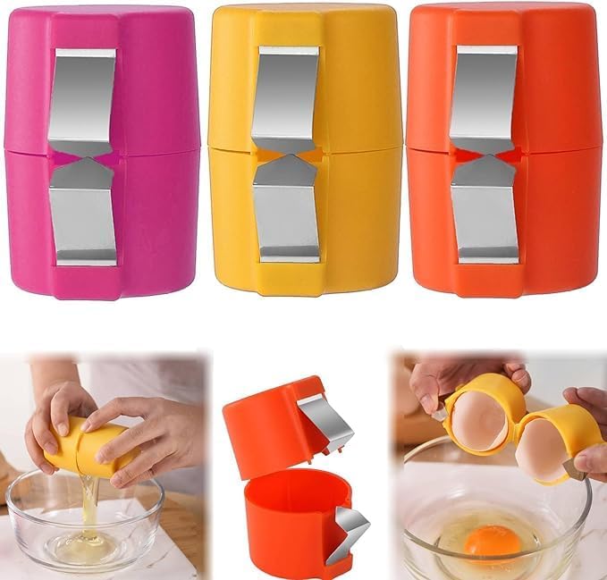 3PCS Egg Shell Opener, Egg Cracker Egg Peeler Egg Separator for R...