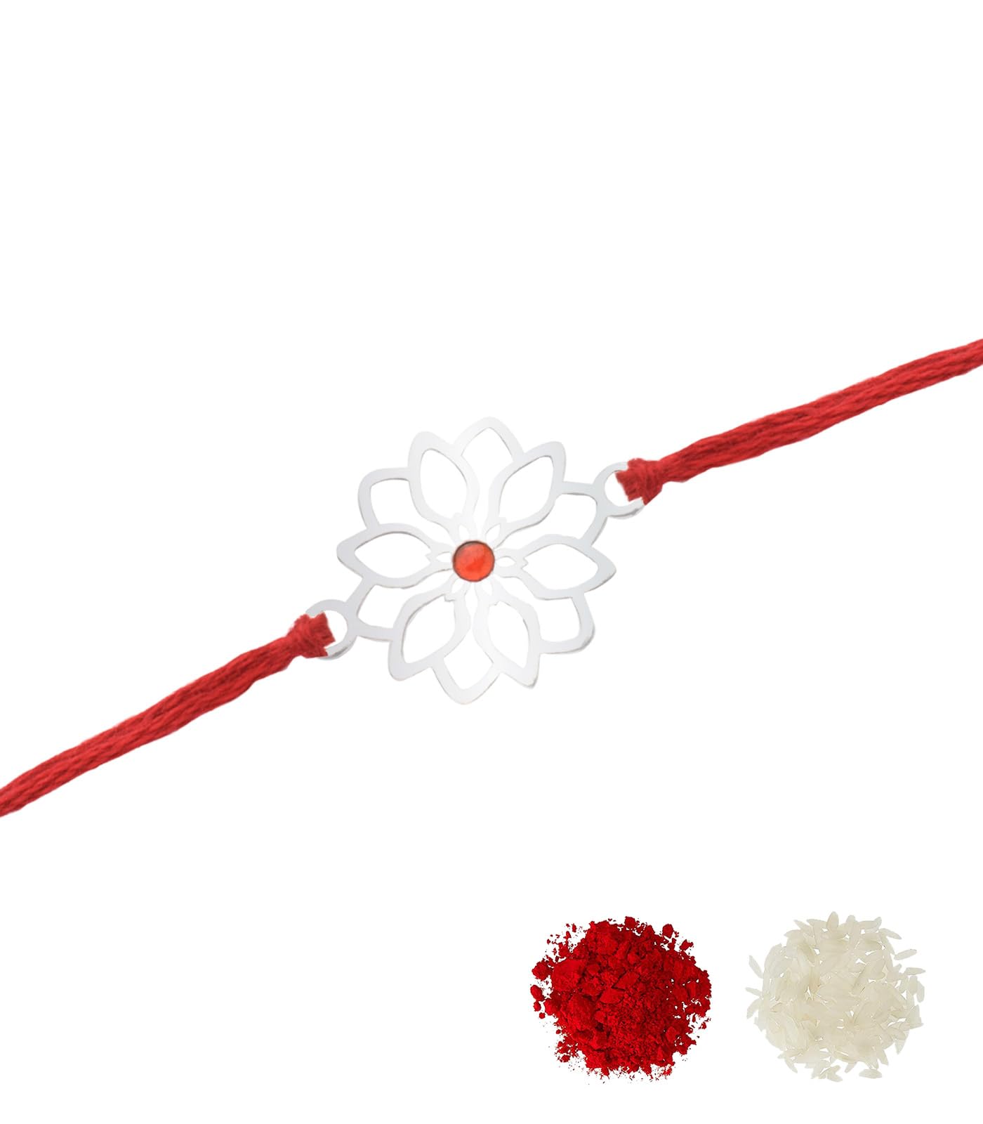 Gargi by P.N. Gadgil and Sons 925 Silver | Premium Red Thread Silver Rakhi | Gifts for Men and Boys | Rakshabandhan Rakhi for Brother | Rakhi for Boys & Men With Certificate of Authenticity (B0D8548FP1) Amazon Price History, Amazon Price Tracker