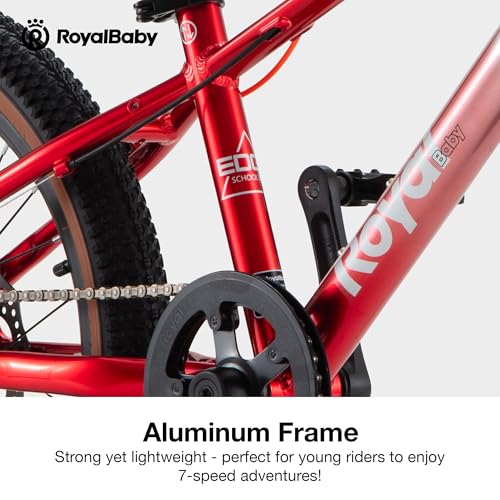 Image of RoyalBaby Kids Mountain Bike for Boys and Girls, Ultra-Light Aluminum 20-26 Inch Wheel Bicycle for 6-14 Years Old Children, 7 /21-Speeds Drivetrain