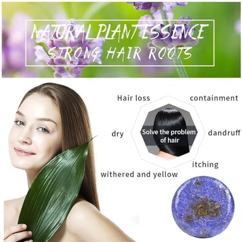 Miniatura 5 de 2 barras de champú para cabello gris, barra de champú de lluvia púrpura para cabello gris, barras de champú para cabello adelgazante para hombres y