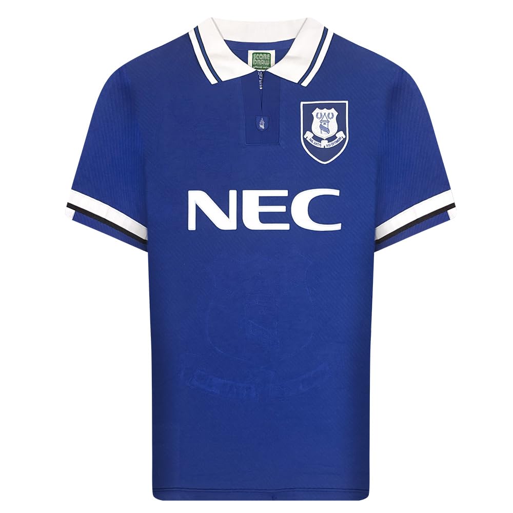 Score Draw Retro Everton Fc 1994 Home Umbro Shirt Blue/White