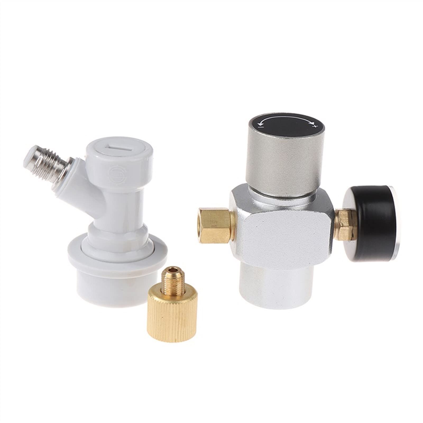 Kit Cerveza Cargador de Co2 de Barril de Cerveza, Mini dispensador portátil de Co2 con desconexión rápida de Bloqueo de Bola Grifos de Barril de Cerveza(B)