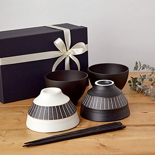 テーブルウェアイースト 和食器ギフトセット 夫婦茶碗セット 食器セット 結婚祝い 夫婦茶碗 (ボーダー) ギフト プレゼント 包装紙ラッピング
