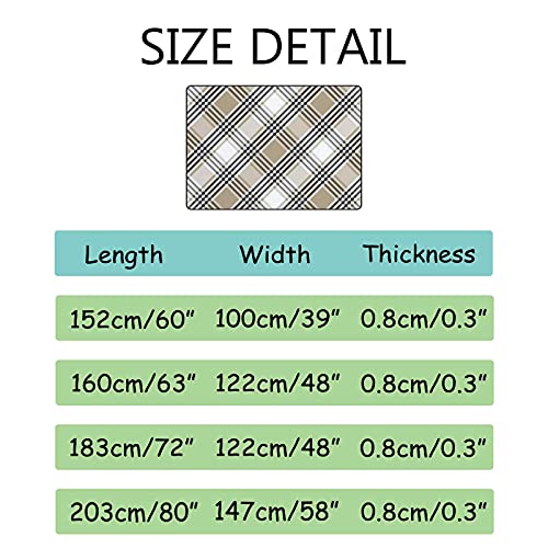 Colourlife Lightweight Soft Area Rugs Checkered Tartan Plaid Floor Carpet Mat For Kids Playing Room Hardwood Floor Living Room 80X58In #TOP1