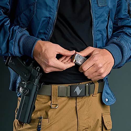 Tactical Golf Belt for Men, Stretch Nylon Belts for Jeans with Magnetic Buckle4