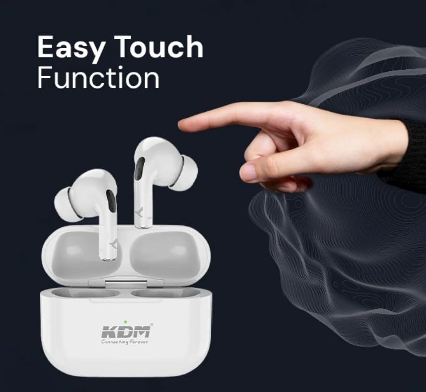 Image of KDM A1 HopPods Bluetooth 5.4 Wireless Earbuds, 36 Hours Total Playtime with Case, 5H Single Charge, ENC Noise Cancellation, Touch Control, Type-C Charging, Voice Assistant, Sea Green