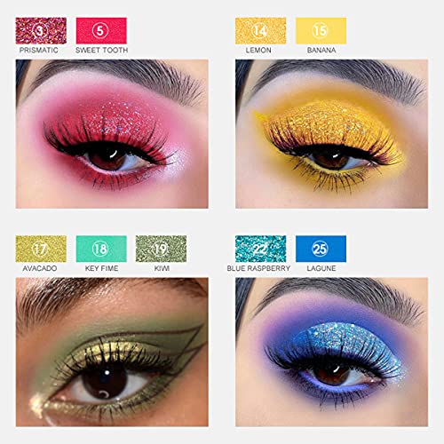 Niceface 30 Colors Rainbow Bright Eyeshadow Palette High Pigment Matte Shimmer Glitter Pop Fashion Powder Makeup Palette, Long-Lasting Waterproof Professional Eyeshadow Set #TOP3