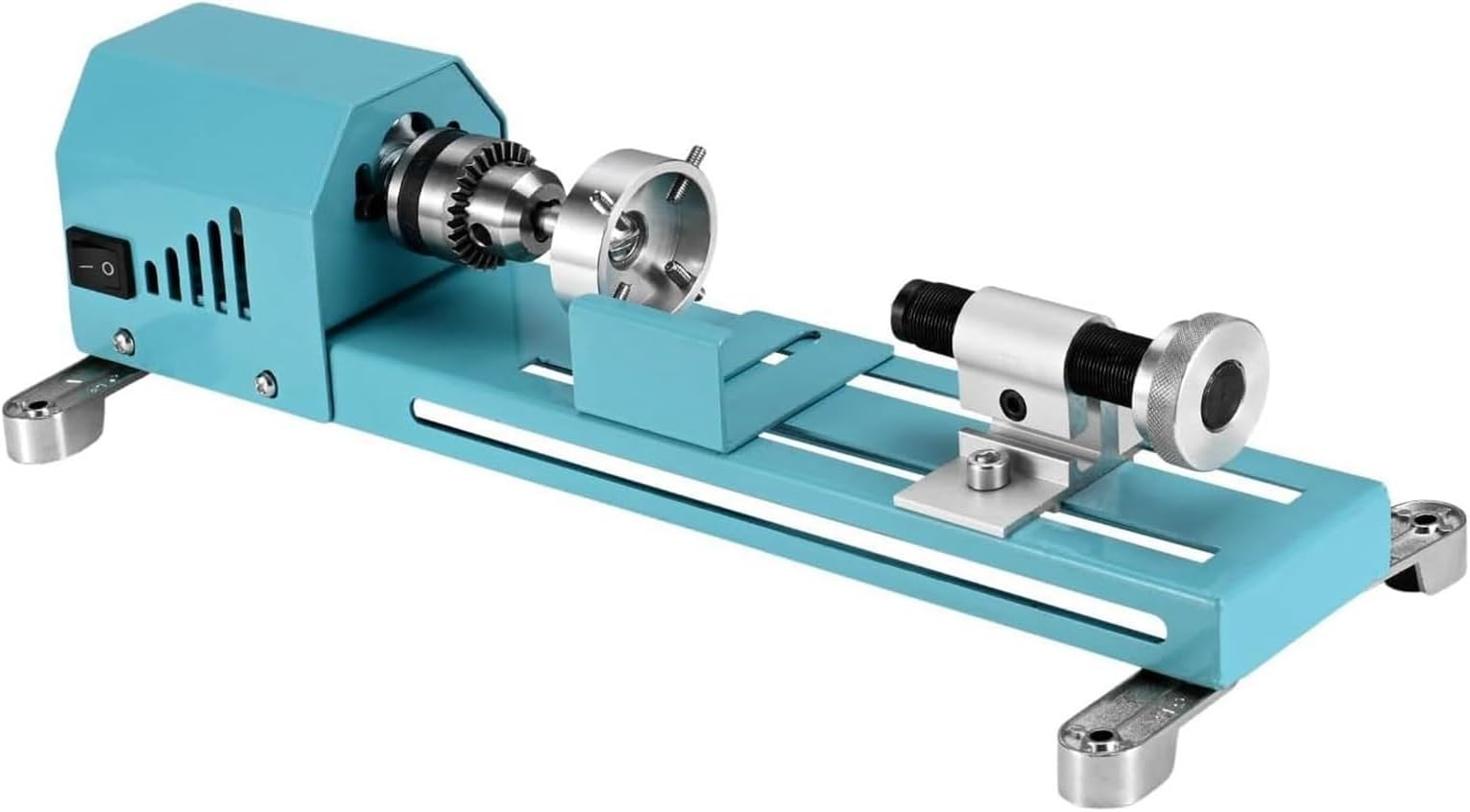 THE WHITE SHOP Mini Wood Lathe Machine Multi-Purpose Type Lathe Milling Cutting Grinding Polishing Professional Desktop Lathe Diy Tool Kit