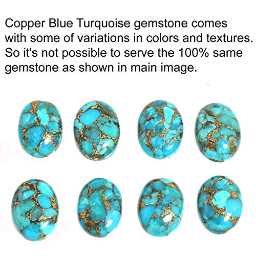 Jeweloporium 925 Silver Pendant For Women Copper Blue Turquoise Stone Statement Silver Pendant Necklace Christmas - Gift Fashion Jewelry #TOP2