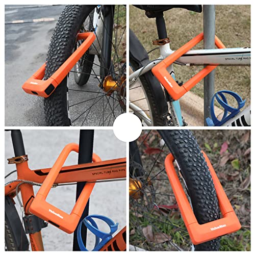 Valuemax 17Mm Heavy Duty Bike U-Lock With Sturdy Mounting Bracket And Keys, Anti Theft U-Lock For Bicycles/Motorcycles/Scooters/Collapsible Doors, Orange Color #TOP6