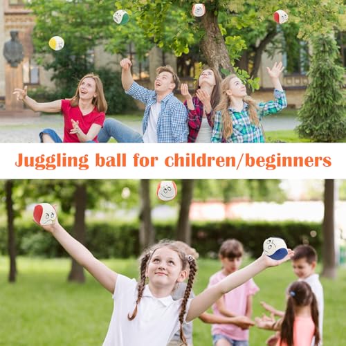 Coriver Jonglierbälle, 10 Stück Jonglierball Set, Zirkusballspiele Jonglierbälle, Pädagogischer Jonglierbälle für Mädchen und Jungen, Outdoor-Spielzeug Jonglierball für Anfänger Erwachsene Kinder