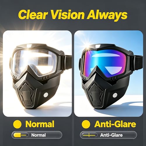 Image of Paintball Mask Anti Fog,Tactical Full Face Mask Ski Mask Goggles Detachable Adjustable,Motorcycle Riding Face Protection
